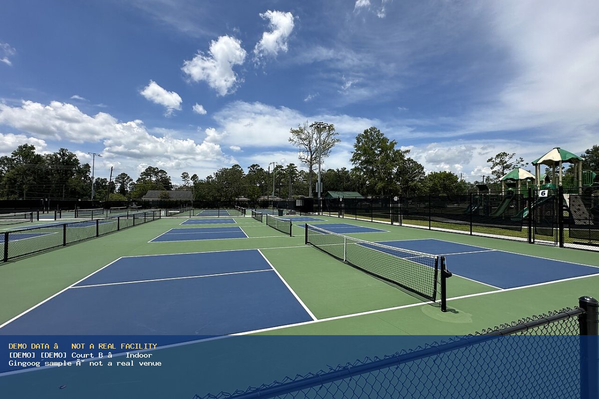 DEMO — pickleball courts row (Wikimedia Commons)